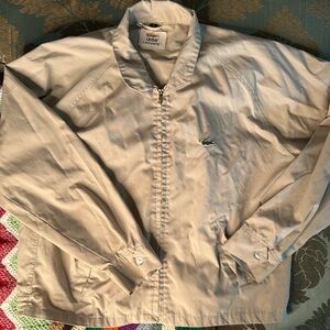 Vintage Tan Izod Lacoste Zip Up Jacket XL
